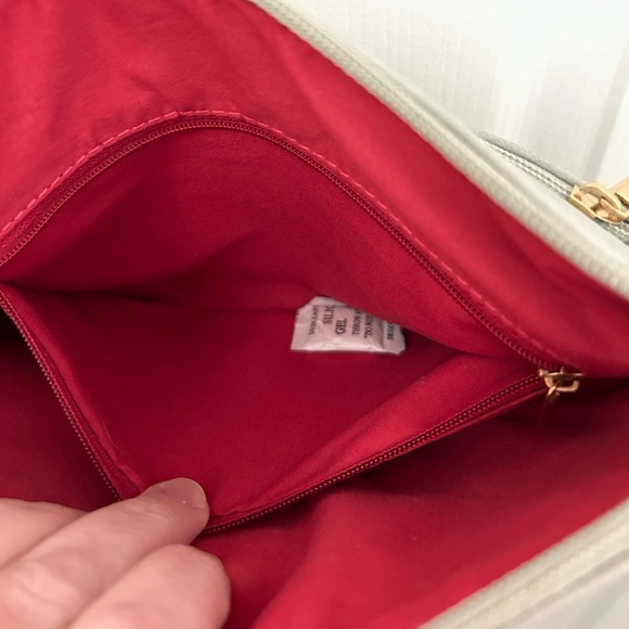 Grey with Stripes Shoulder Bag/Clutch - Picture 6 of 7